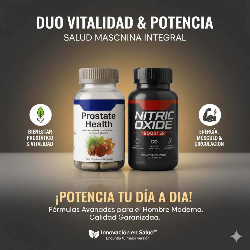 NITRO + PRÓSTATA – SOPORTE AVANZADO PARA LA PRÓSTATA Y POTENCIA MASCULINA CON ZINC + L-ARGININA